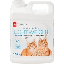 President's Choice Unscented Lightweight Multi-Cat Clumping Litter 3.86 kg, $0.34/100g