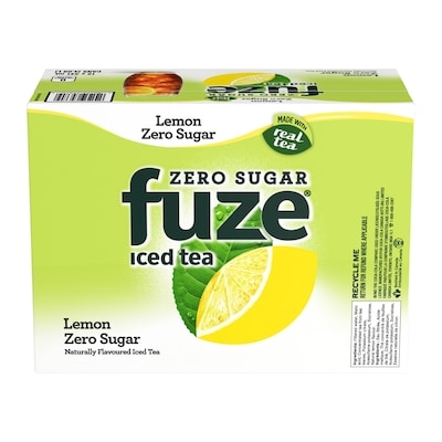 Fuze Iced Tea Zero Sugar Lemon Cans 12x341.0 ml, $0.21/100ml