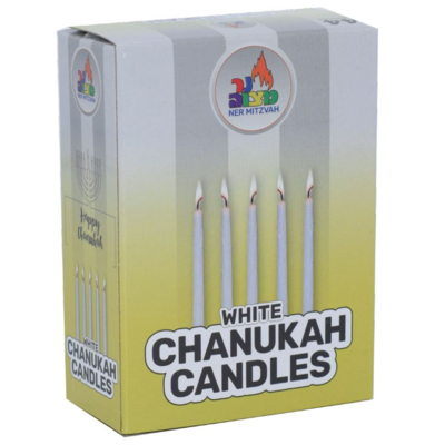 Ner Mitzvah Bougies de Hanoukka standard (blanches) 1 ea, 1,00 $/1ch