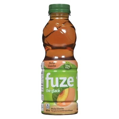 Fuze Thé glacé Pêche blanche, bouteille 500 ml, 0,50 $/100ml
