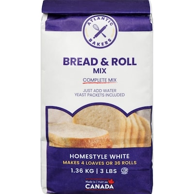 Atlantic Bakers Bread & Roll Mix Homestyle White 1.36 kg, $0.44/100g