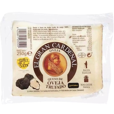 El Gran Cardenal Sheep's Milk Cheese with Truffles 250 g, $6.80/100g
