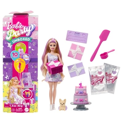 Barbie Party Unboxed (Fête en boîtes) Poupée et accessoires 1 ea, 30,00 $/1ch