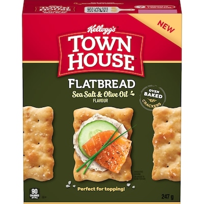 Kelloggs Flatbread Sea Salt & Olive Oil Flavour 247 g, $1.42/100g