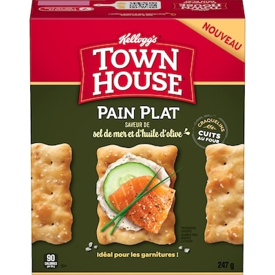 Kellogg’s Pain plat saveur de sel de mer et d'huile d'olive 247 g, 1,42 $/100g