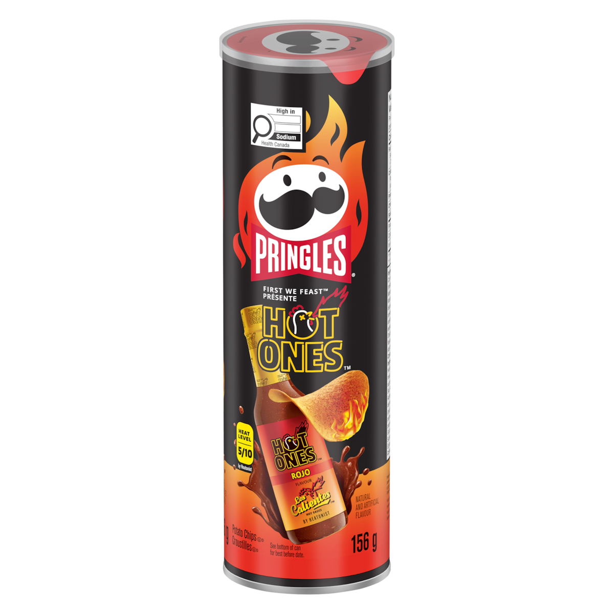 Pringles Hot Ones Potato Chips Rojo Flavour