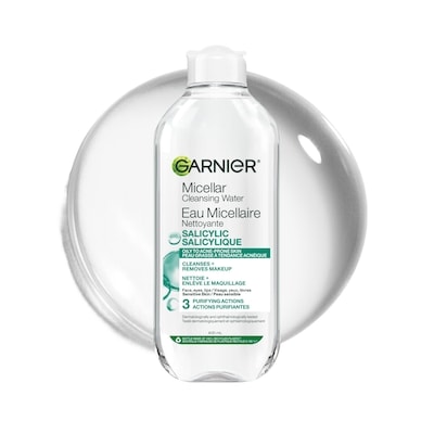Garnier Eau Micellaire Nettoyante Tout-en-1 à L'acide salicylique 400 ml, 3,04 $/100ml
