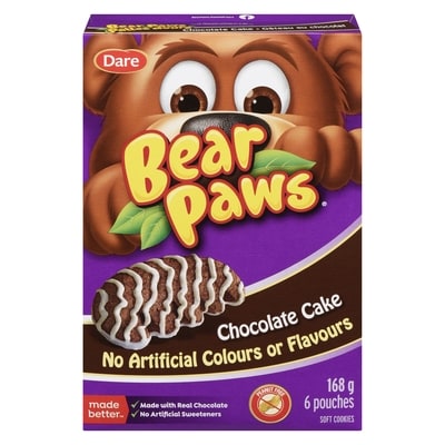 Dare Bear Paws Chocolate Cake 168 g, $2.55/100g