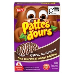 Dare Biscuits Pattes d’ours Gâteau au chocolat 168 g, 1,49 $/100g