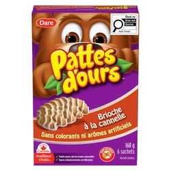 Dare Biscuits Pattes d’ours Brioches à la cannelle 168 g, 1,49 $/100g