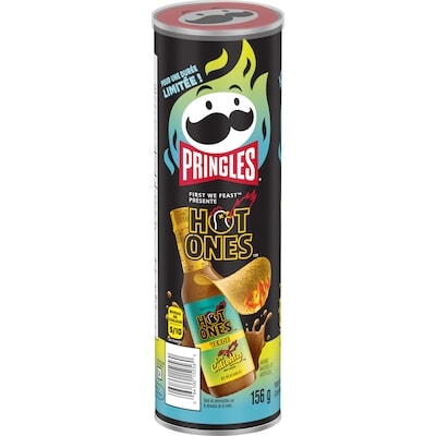Pringles Hot ones croustilles saveur de verde 156 g, 2,56 $/100g