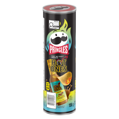 Pringles Hot ones croustilles saveur de verde 156 g, 2,56 $/100g