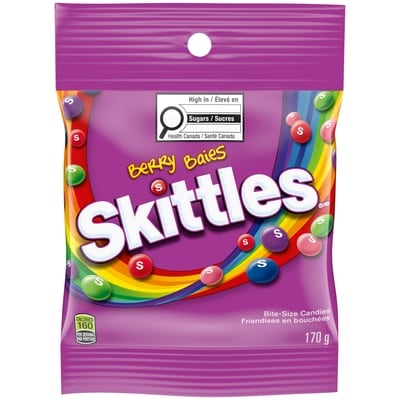 Skittles Explosion de baies, bonbons à mâcher, sac de format à partager 170 g, 2,35 $/100g