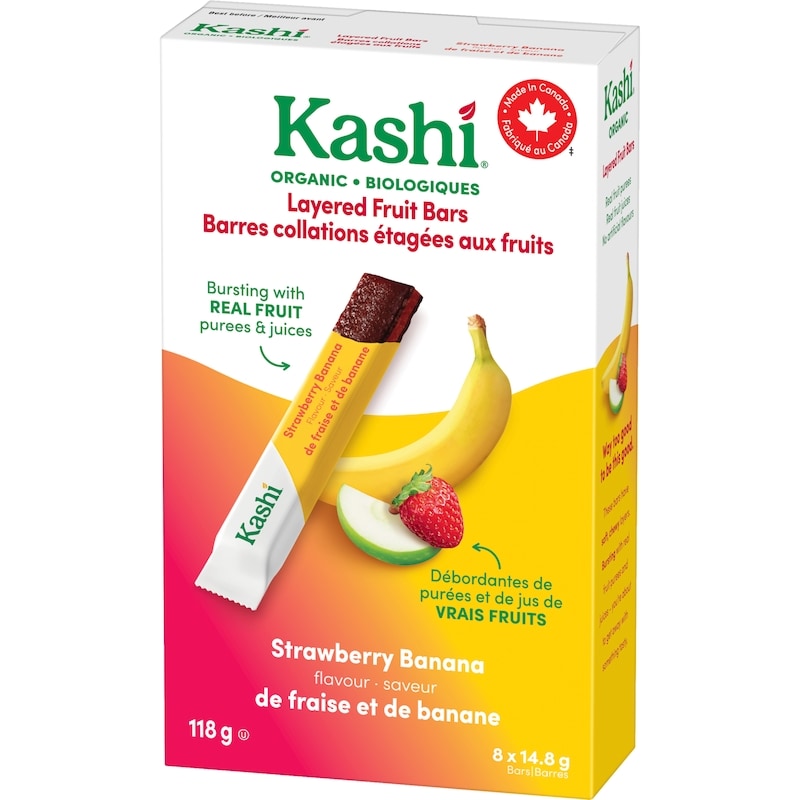 Layered Fruit Bars Organic Strawberry Banana Flavour