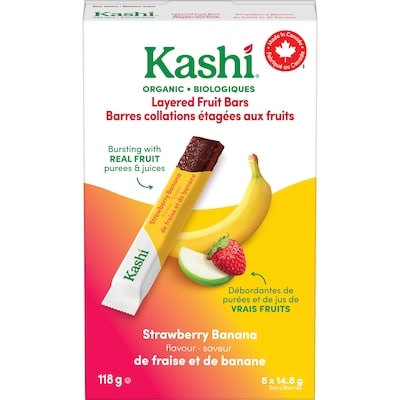 Kashi Barres collations étagées aux fruits biologiques saveur de fraise et de banane 118 g, 8,47 $/100g