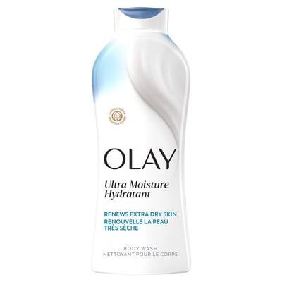Olay Ultra Moisture Body Wash for Extra Dry Skin, Vitamin B3 and Hyaluronic Blend 650 ml, $1.84/100ml