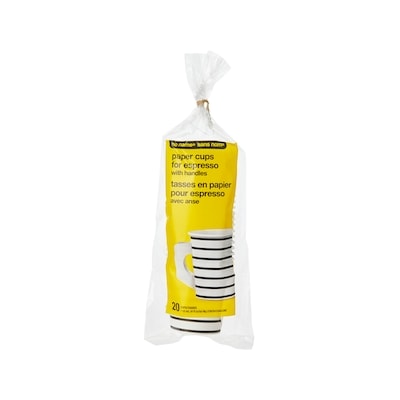 No Name Paper Cups for Espresso with Handles 20 Pack 20 ea, $0.01/1ea