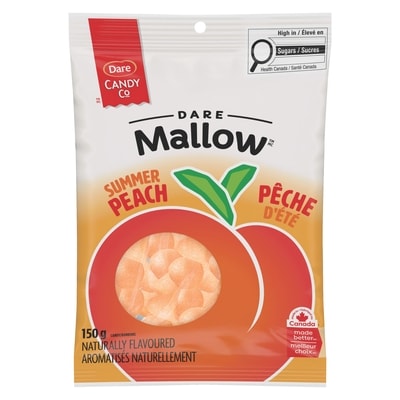 Dare Dare mallow bonbons pêche d'été 150 g, 1,67 $/100g