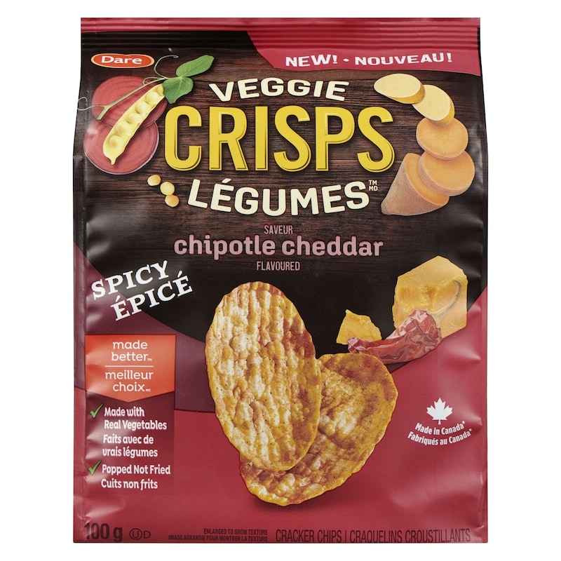Veggie Crisps Cracker Chips Chipotle Cheddar Flavoured Spicy
