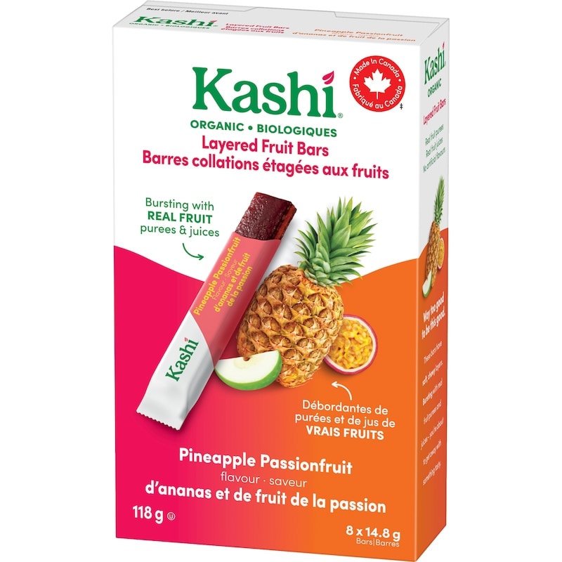 Layered Fruit Bars Organic Pineapple Passionfruit Flavour