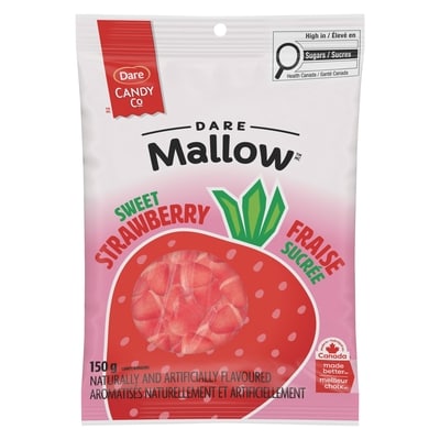Dare Dare mallow bonbons fraise sucrée 150 g, 1,67 $/100g