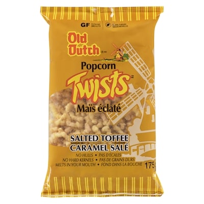 Old Dutch Popcorn Twists Salted Toffee Flavour 175 g, $2.28/100g