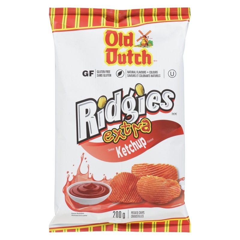Ridgies Potato Chips Extra Ketchup Flavour