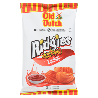 Ridgies croustilles extra saveur ketchup