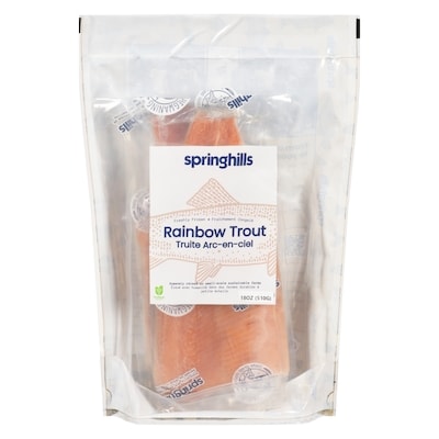 SPRINGHILLS Rainbow Trout Frozen 510 g, $2.76/100g