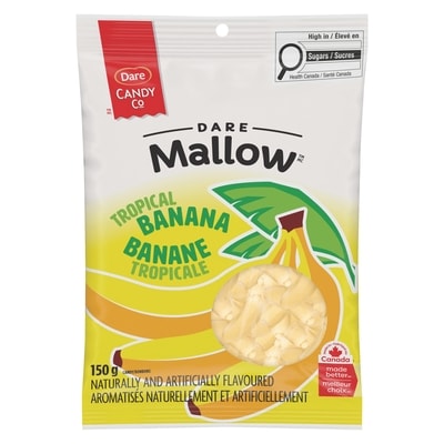 Dare Dare Mallow Candy Tropical Banana 150 g, $1.79/100g