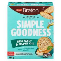 Simple Goodness Crunchy Snack Crackers Sea Salt & Olive Oil