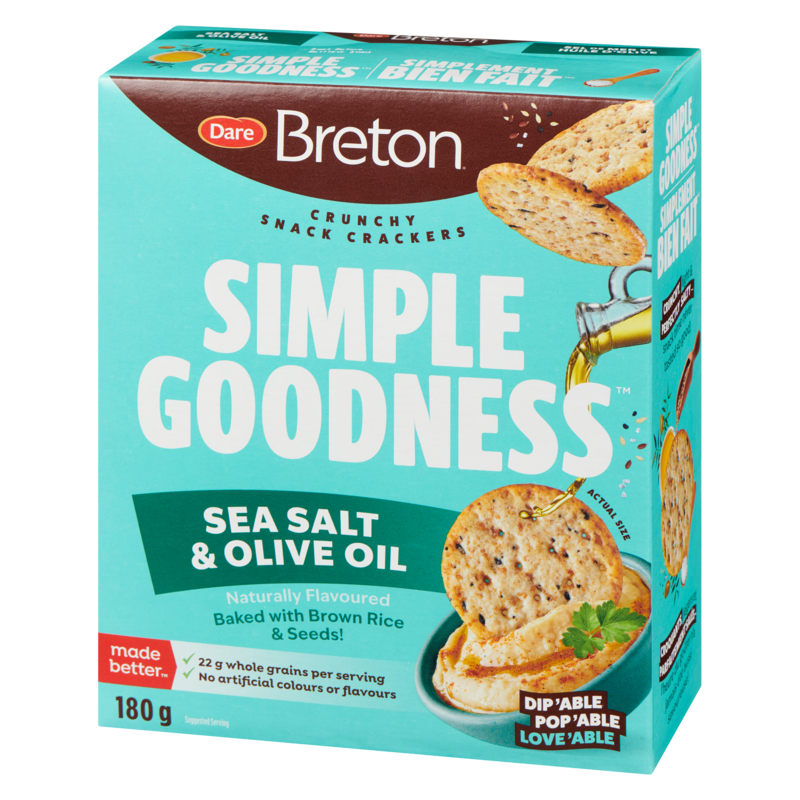 Simple Goodness Crunchy Snack Crackers Sea Salt & Olive Oil