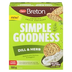 Simple Goodness Crunchy Snack Crackers Dill & Herb