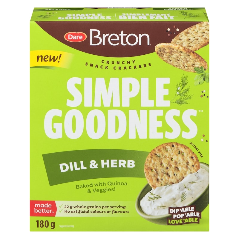 Simple Goodness Crunchy Snack Crackers Dill & Herb
