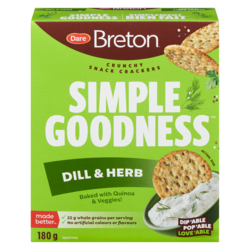 Simple Goodness Crunchy Snack Crackers Dill & Herb