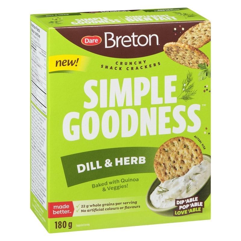 Simple Goodness Crunchy Snack Crackers Dill & Herb