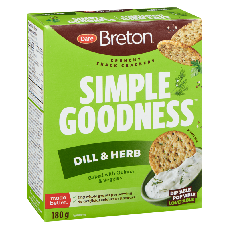 Simple Goodness Crunchy Snack Crackers Dill & Herb