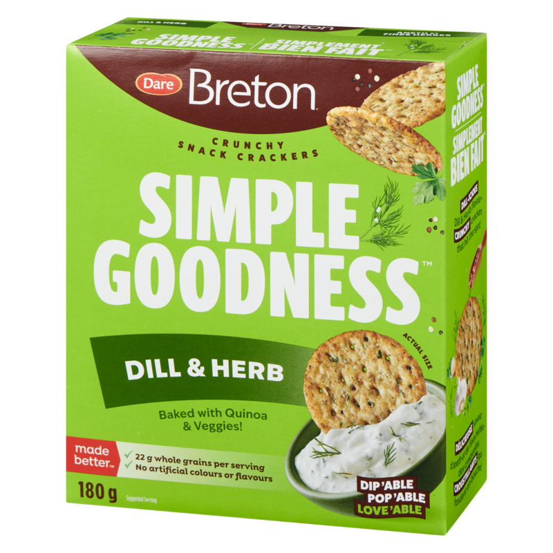 Simple Goodness Crunchy Snack Crackers Dill & Herb