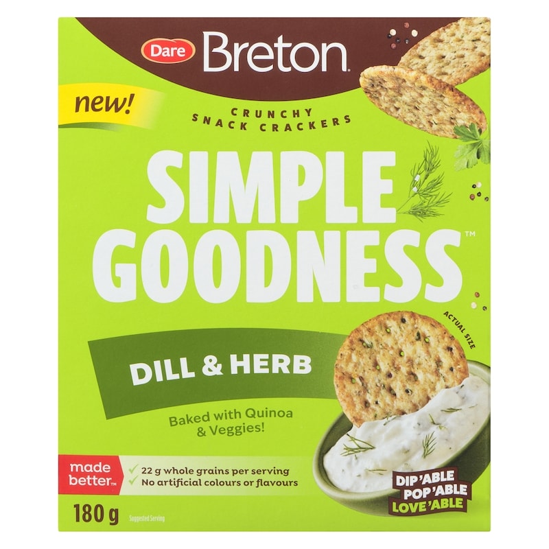 Simple Goodness Crunchy Snack Crackers Dill & Herb