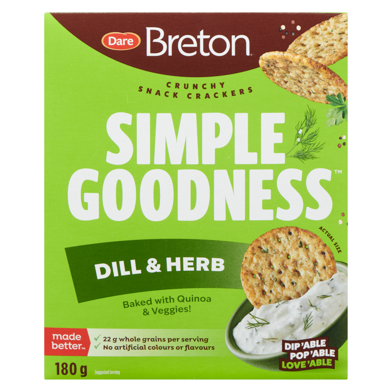 Simple Goodness Crunchy Snack Crackers Dill & Herb