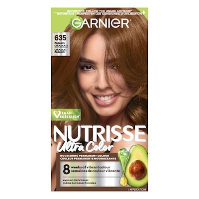 Garnier Nutrisse Ultra Color, Coloration Permanente, Couleur Vibrante et de Longue-Durée Chocolat Caramel 1 ea, 13,49 $/1ch