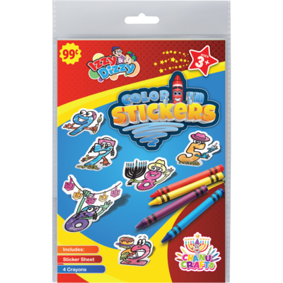 Izzy Dizzy Chanukah Color - In Stickers 1 ea, $1.99/1ea
