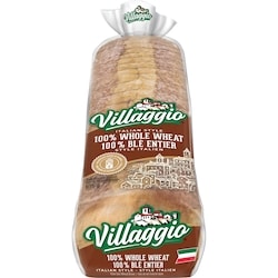 Villaggio Pain de blé tranché épais 100 % blé entier 675 g, 0,59 $/100g