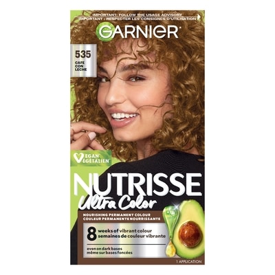 Garnier Nutrisse Ultra Color, Permanent Hair Dye, Long-Lasting Vibrant Colour Cafe Con Leche 1 ea, $13.49/1ea
