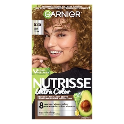 Garnier Nutrisse Ultra Color, Coloration Permanente, Couleur Vibrante et de Longue-Durée Cafe Con Leche 1 ea, 13,49 $/1ch