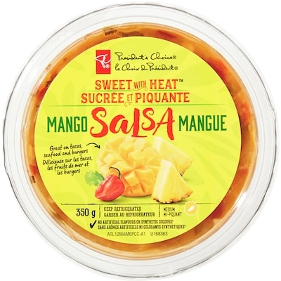 President's Choice Sweet with Heat™ Mango Salsa 350 g, $1.71/100g