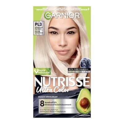 Garnier Nutrisse ultra color décolorant au charbon pl3 platine ultra froid 1 ea, 13,99 $/1ch