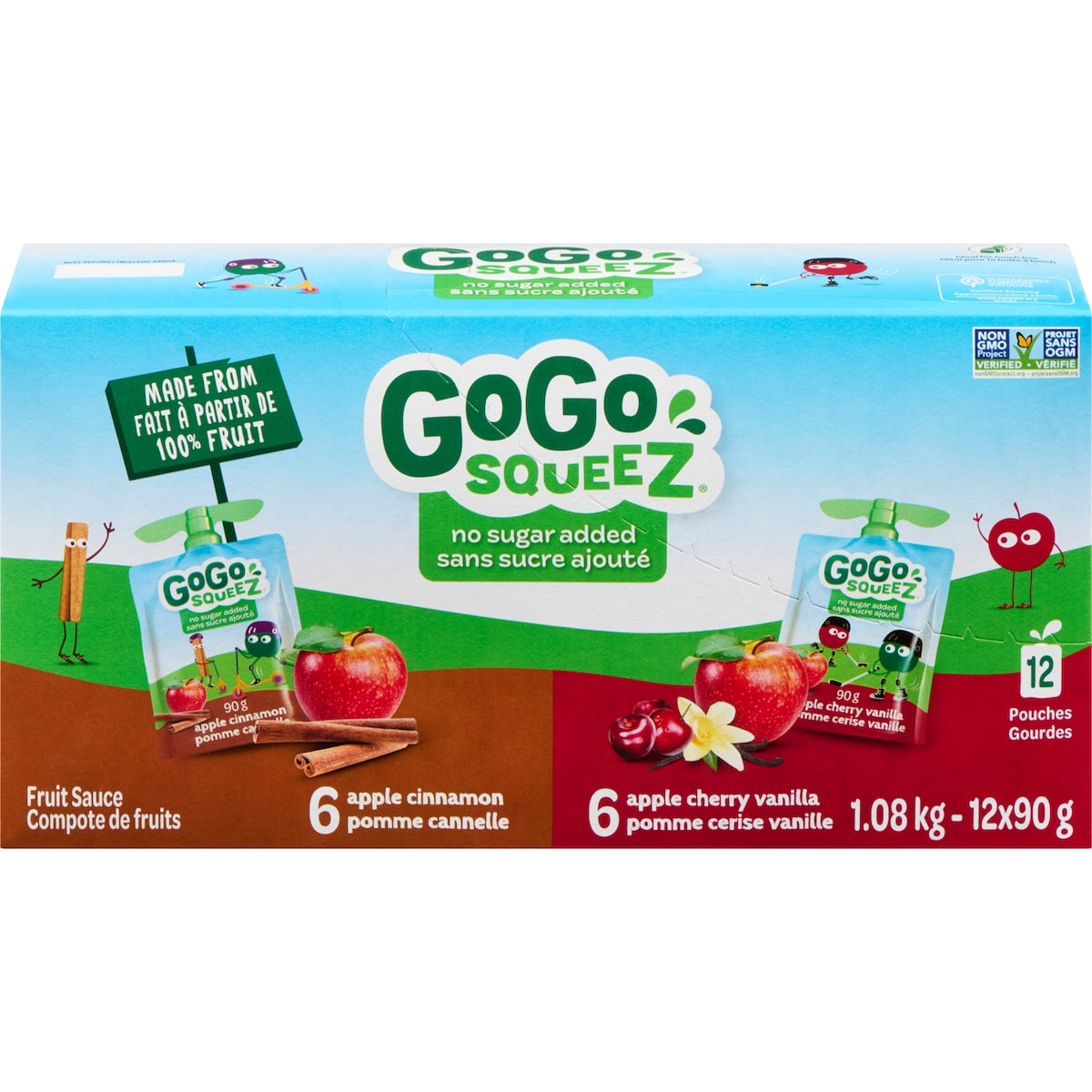 GoGo Squeez Compote de fruits 1.08 kg, 1,11 $/100g