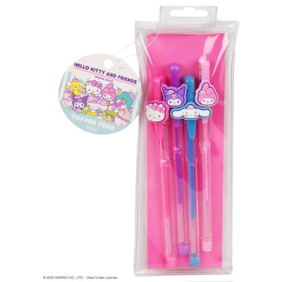 Hello Kitty Stylos couronnés de figurines boutique de collations Hello Kitty, lot de 4 1 ea, 6,50 $/1ch