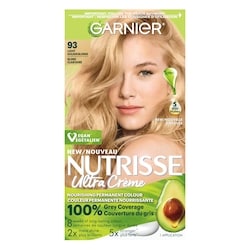 Garnier Nutrisse Ultra Crème, Permanent Hair Dye, 100% Grey Coverage Light Golden Blonde 1 ea, $11.99/1ea